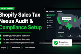 audit your shopify store for US sales tax economic nexus compliance