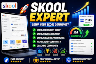 skool credit repair community, setup skool credit repair skool community skool