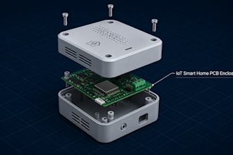 design iot pcb smart home enclosure and housing solidworks cad 3d printable