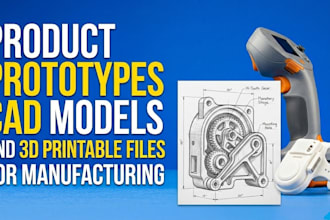 design product prototypes cad models and 3d printable files for manufacturing
