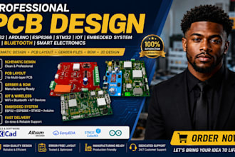 design esp32 pcb, arduino, iot, esp8266, stm32, embedded system, wifi bluetooth