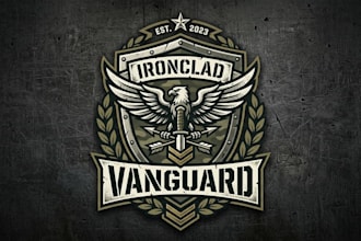 design a bold military logo for your brand