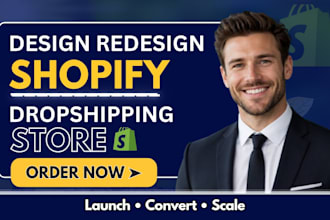 build shopify website, shopify store, shopify dropshipping storedesign and setup