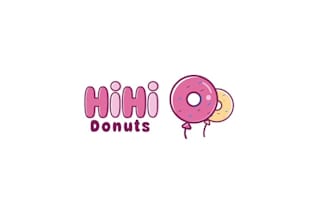 design fun modern donuts shop logo