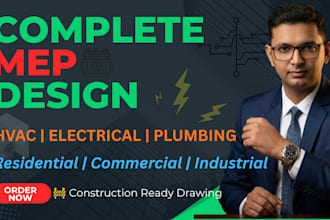 create professional mep design and autocad drawings for building