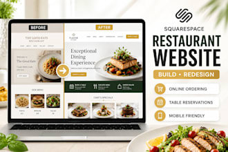 build, redesign squarespace food website, squarespace restaurant website design