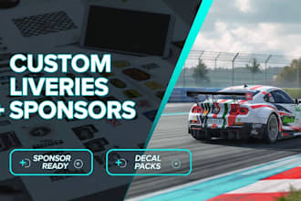 create custom sim racing liveries with sponsor branding and decals