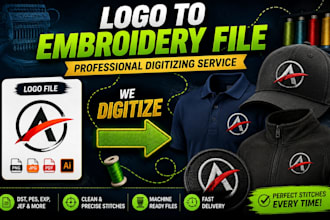 create clean vector artworks and convert images to embroidery ready designs