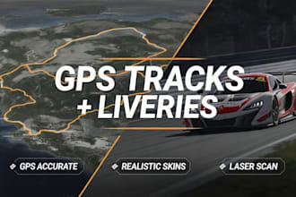 create gps accurate assetto corsa tracks and realistic racing liveries