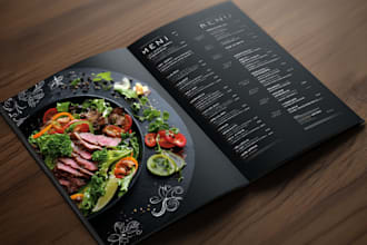 design a digital menu, digital screen, menu board