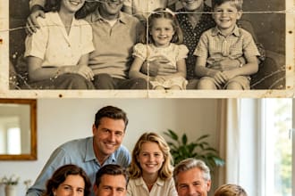 restore, colorize and enhance your old photos professionally