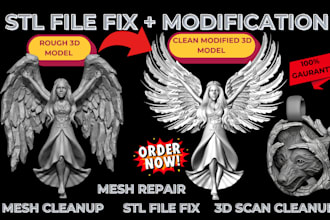 fix repair cleanup modify scale convert 3d mesh model file for 3d printing