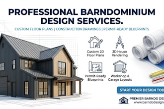 create custom barndominium floor plans and construction drawings