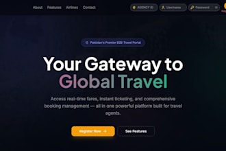 create a professional website and b2b booking portal