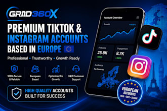 create and optimize european tiktok and instagram accounts