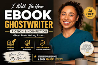 be your ebook ghostwriter book writing fiction and non fiction ghost book writer