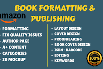 do book formatting, kindle ebook formatting for amazon KDP, paperback formatting