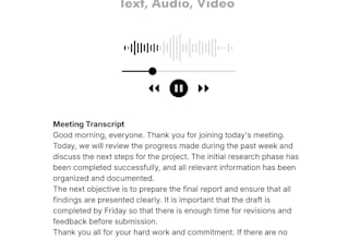 transcribe text, audio and video accurately