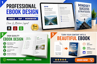 design a professional ebook, kindle book, or PDF ebook design