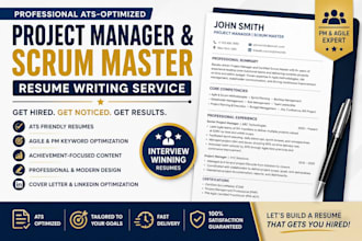 write a professional project manager and scrum master resume
