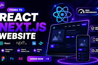 convert figma PSD xd to responsive react js next js website