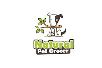design memorable natural pet grocer logo