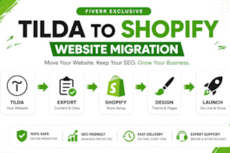 migrate tilda landing page ecommerce store to shopify website migration