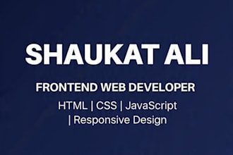 create a responsive html css portfolio website design