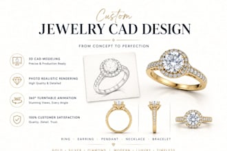 create custom 3d cad jewelry designs ready for manufacturing