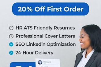 write ats friendly resume, CV, cover letter by caf qualified