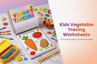 create kids activity and tracing worksheets for amazon KDP