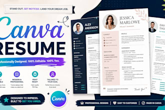 design a perfect resume according to the profession from canva