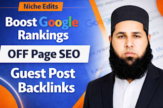 build outreach backlinks and niche edits on high da websites