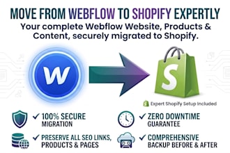 shopify migration migrate webflow website to shopify SEO with zero data loss