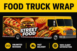 design custom food truck wrap and truck graphics