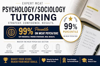 tutor you for the mcat psy soc section with a 99 percentile scorer strategy