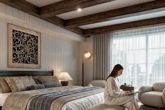 do interior design of house apartment realistic renders