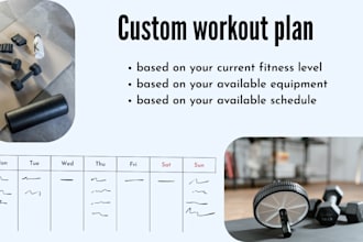 make a custom gym training plan for you