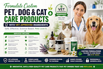formulate custom pet dog and cat care products with vest approved agreements
