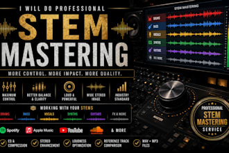 do professional stem mastering for your song