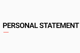 improve personal statement, proposal