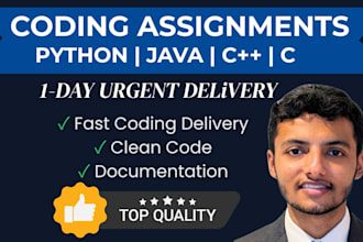 do programming and coding assignment in c cpp, python, java