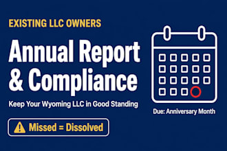 file your wyoming llc annual report, obtain ein and handle compliance
