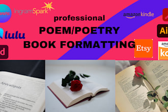 design poetry book formatting poem children story book illustration poetry book
