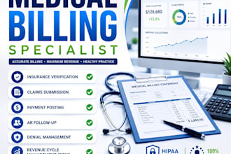handle medical billing, credentialing, denial management and rcm