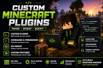 develop custom minecraft paper and spigot plugins