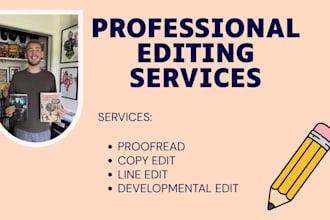 professionally edit, proofread, and develop your book
