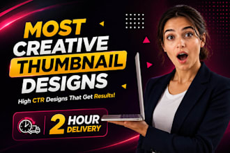 creat high CTR thumbnails for youtube in 2 hours