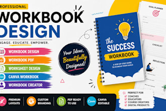 design professional lead magnet workbook PDF and workbook design ebook design