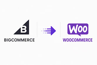 migrate your bigcommerce store to woocommerce with products customers and SEO